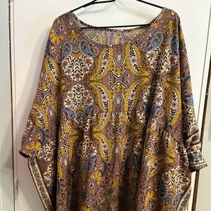 Babydoll shirt -Rose, Blue and Gold